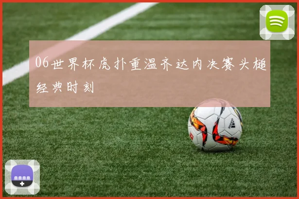 06世界杯虎扑重温齐达内决赛头槌经典时刻